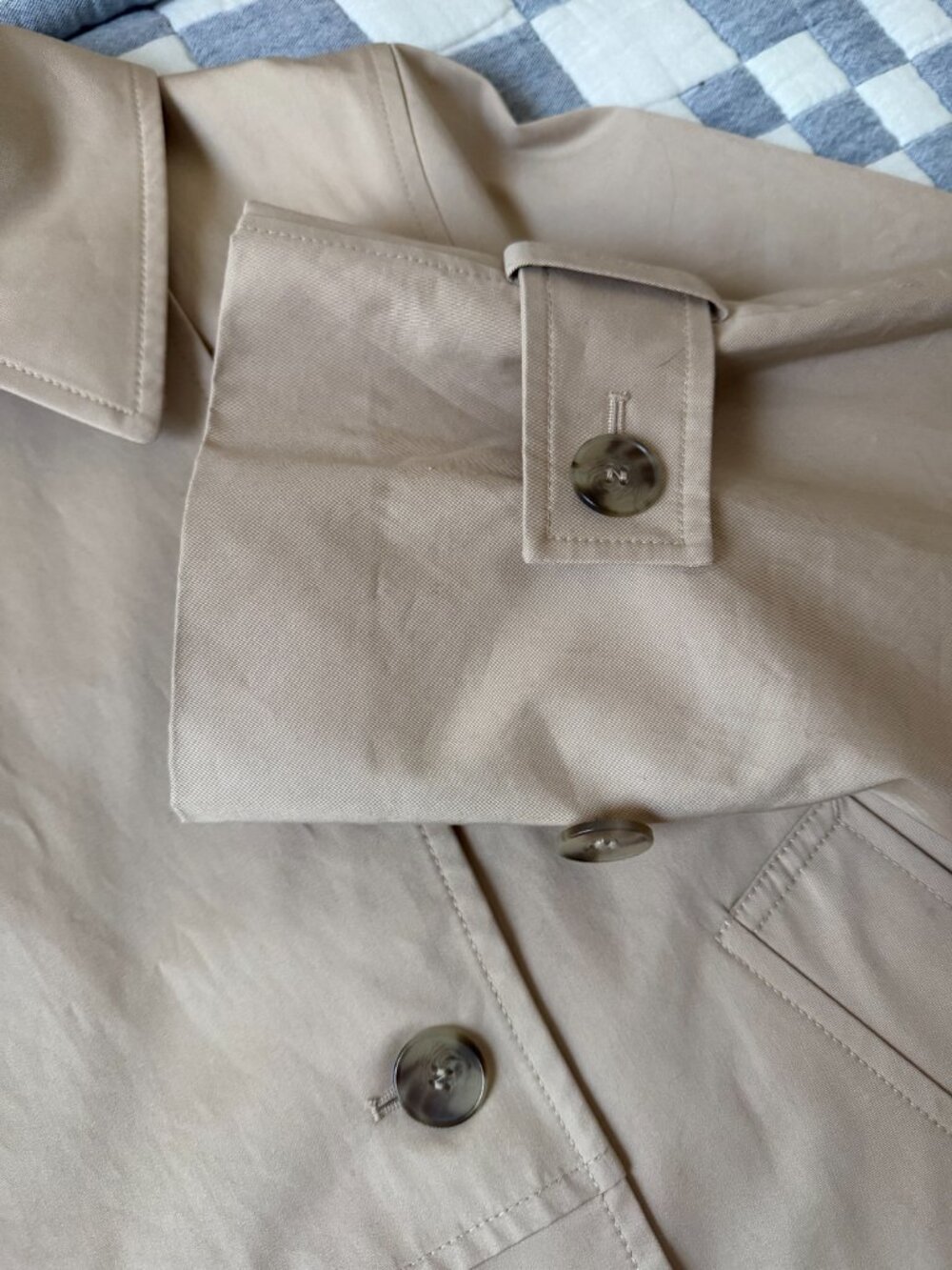 NWOT & Other Stories Short Trench Coat Jacket Size Small - Picture 11 of 11